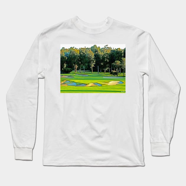 10th Hole at Riviera CC Long Sleeve T-Shirt by terryhuey